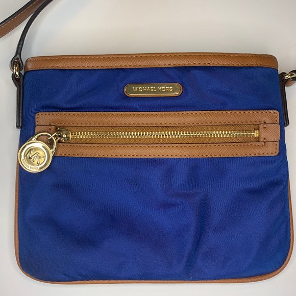 Blue Nylon Michael Kors Kempton Large Crossbody - Picture 1 of 6
